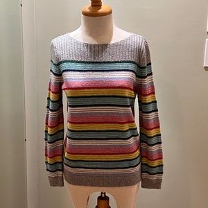 Multi colored striped sweater